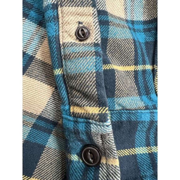 Red Head Brand Co Men’s Flannel Shirt Plaid Blue Beige Size Large - Picture 6 of 11
